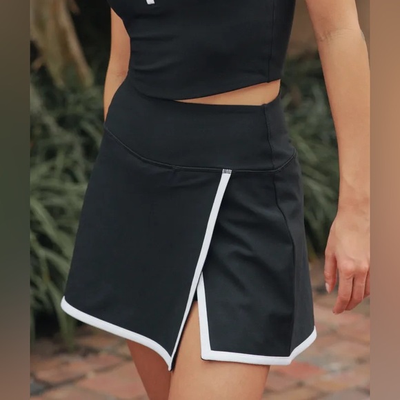 ABERCROMBIE & FITCH YPB SculptLUX Lined Wrap Skirt Skort Athletic Tennis Small - Picture 2 of 11